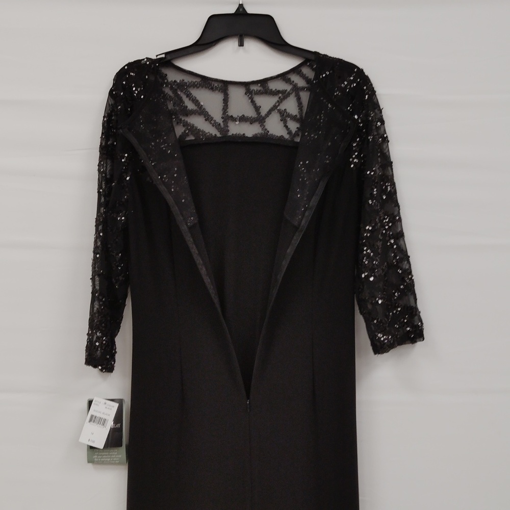 Briana Milay Sequinned 3/4 Sleeve Evening Gown - Picture 9 of 12